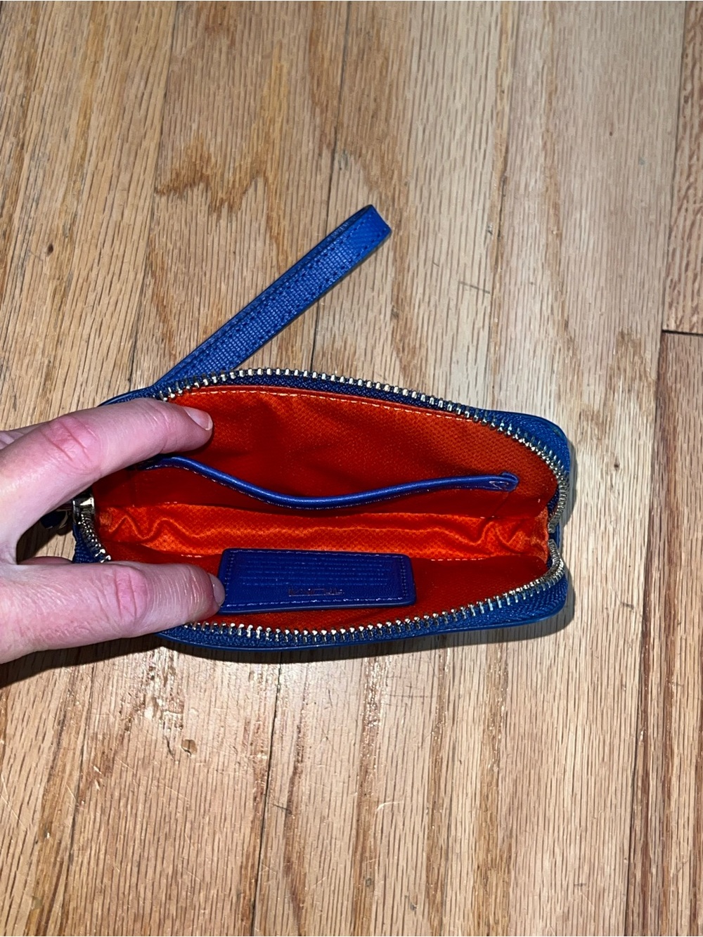 Tumi Blue Leather Wristlet - Picture 6 of 9